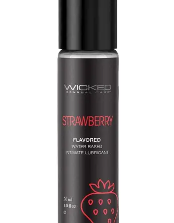 Aqua Strawberry Flavored Water Based Intimate Lubricant - 1 Fl. Oz.