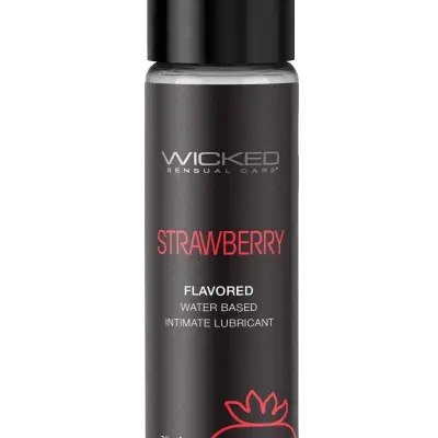 Aqua Strawberry Flavored Water Based Intimate Lubricant - 1 Fl. Oz.