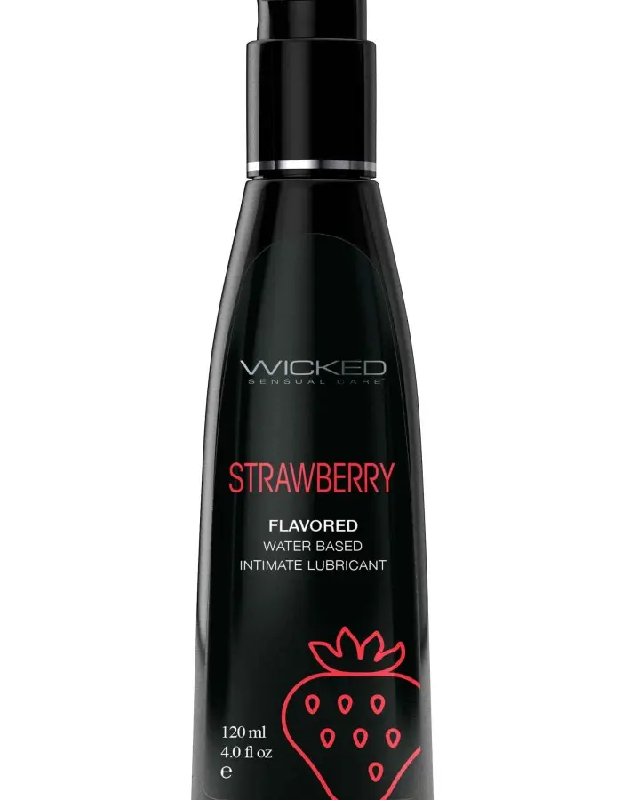 Aqua Strawberry Flavored Water Based Intimate Lubricant - 4 Fl. Oz.