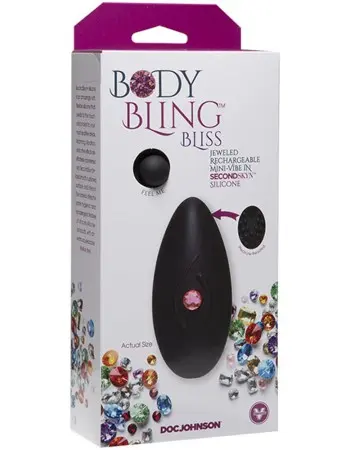 Body Bling - Clit Caress Mini-Vibe in Second Skin Silicone - Pink
