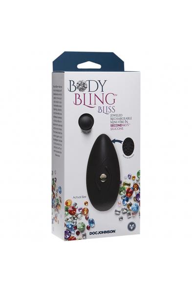 Body Bling - Clit Caress Mini-Vibe in Second Skin Silicone - Silver