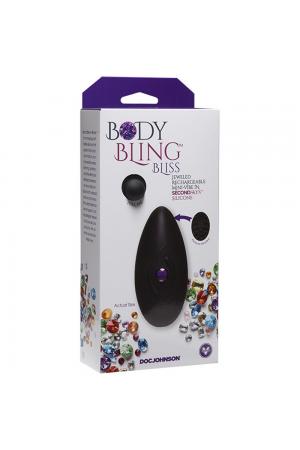 Body Bling - Clit Caress Mini-Vibe in Second Skin Silicone - Purple