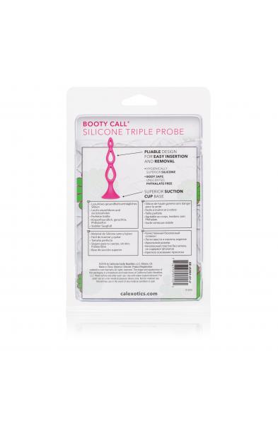 Booty Call Silicone Triple Probe - Pink