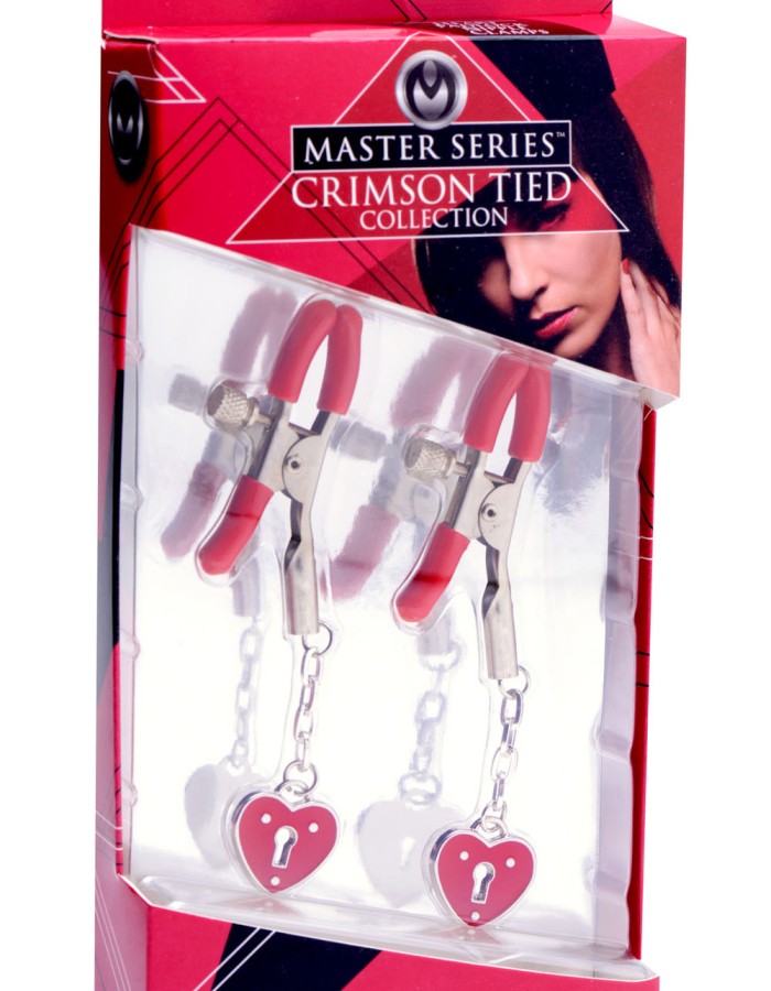 Charmed Heart Padlock Nipple Clamps