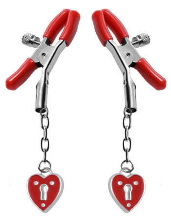 Charmed Heart Padlock Nipple Clamps