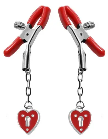Charmed Heart Padlock Nipple Clamps