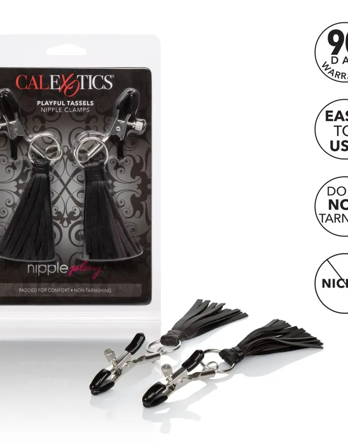 Nipple Play Playful Tassels Nipple Clamps - Black