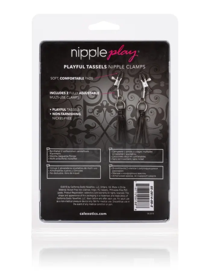 Nipple Play Playful Tassels Nipple Clamps - Black