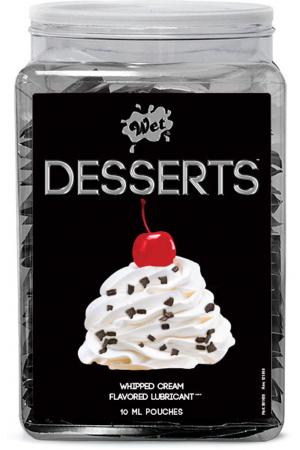 Wet Desserts Whipped Cream .33 Fl Oz Pouch Counter Bowl 144pc