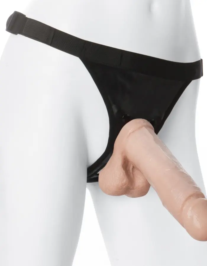 Vac-U-Lock 8-Inch Realistic Cock With Ultra  Harness