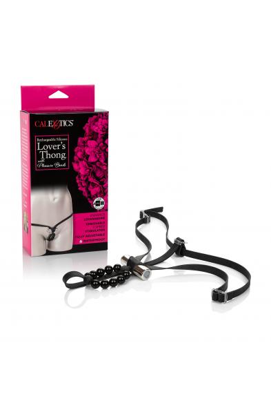 Rechargeable Silicone Lover's Thong With Pleasure Beads