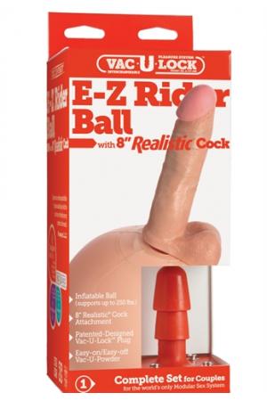 Vac-U-Lock Ez Rider Ball With 8-Inch Realistic  Cock