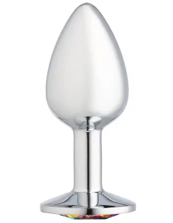 Cloud 9 Novelties Gems Silver Chromed Anal Plug - Medium