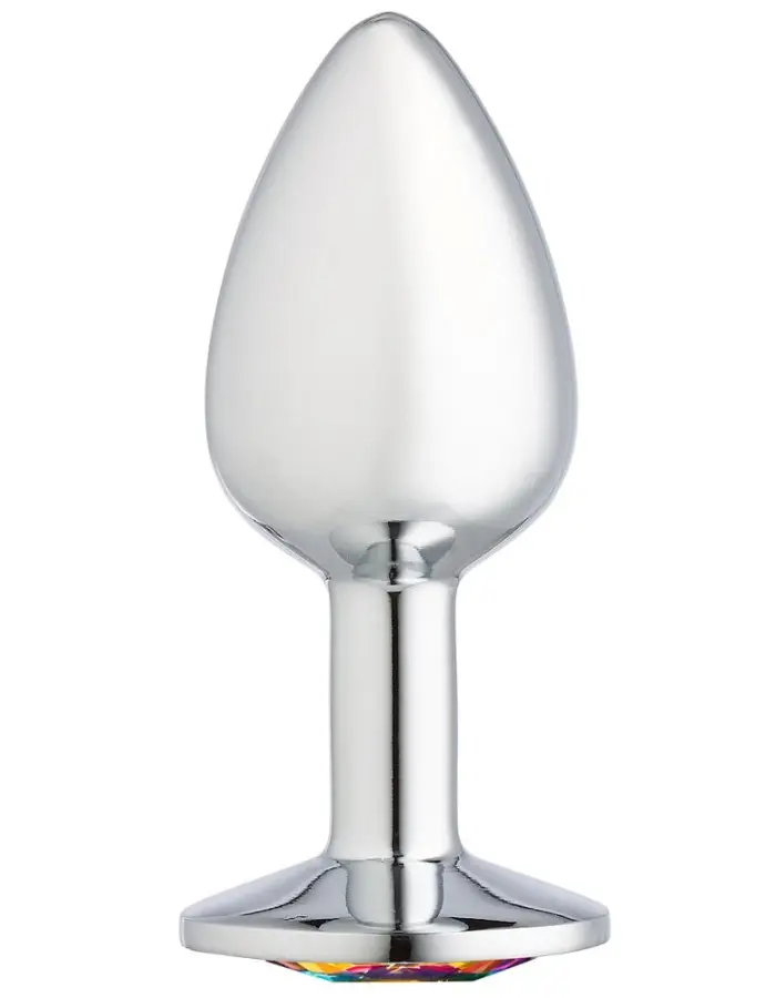 Cloud 9 Novelties Gems Silver Chromed Anal Plug - Medium