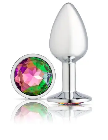 Cloud 9 Novelties Gems Silver Chromed Anal Plug - Medium