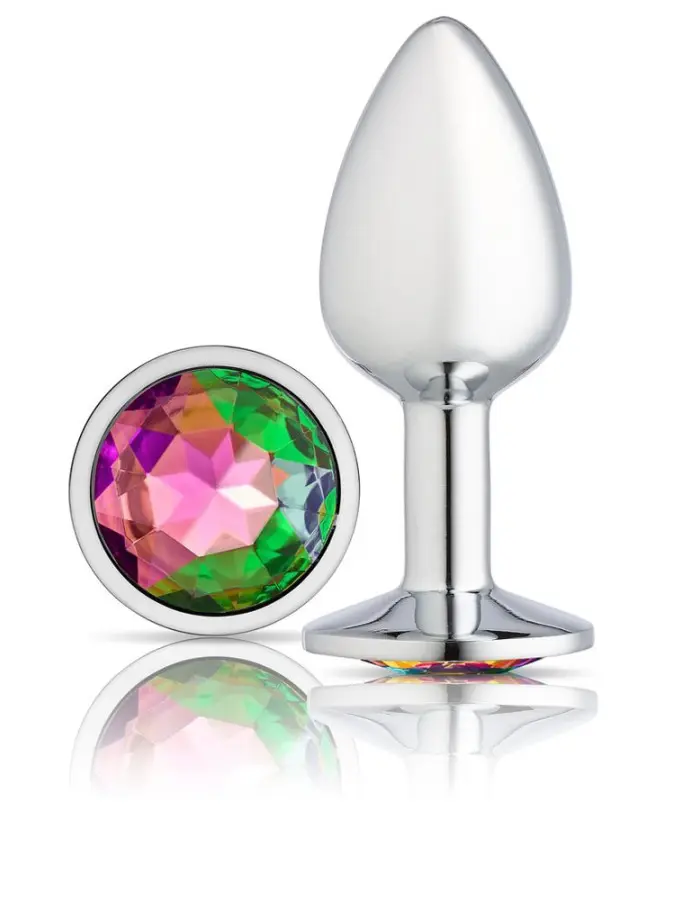 Cloud 9 Novelties Gems Silver Chromed Anal Plug - Medium