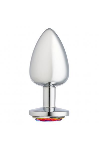 Cloud 9 Novelties Gems Silver Chromed Anal Plug - Large