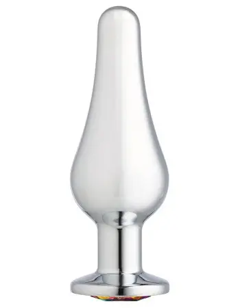 Cloud 9 Novelties Gems Silver Chrome Tall Plug - Medium