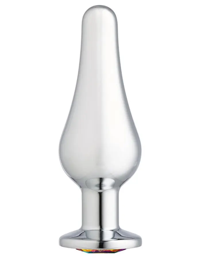 Cloud 9 Novelties Gems Silver Chrome Tall Plug - Medium