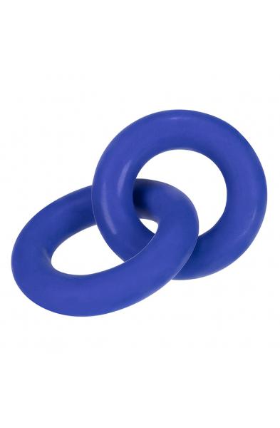 Hunkyjunk Duo Linked Cock Ball Rings - Cobalt