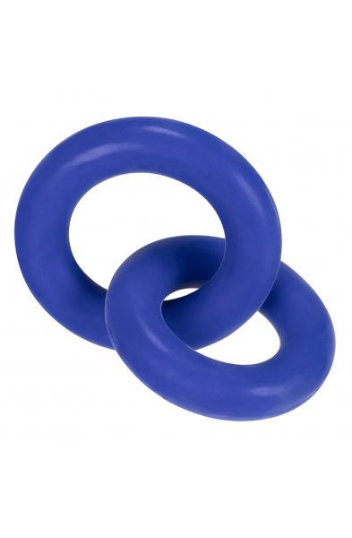 Hunkyjunk Duo Linked Cock Ball Rings - Cobalt