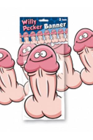 Pecker Banner Willy 3 Feet