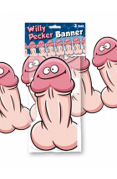 Pecker Banner Willy 3 Feet