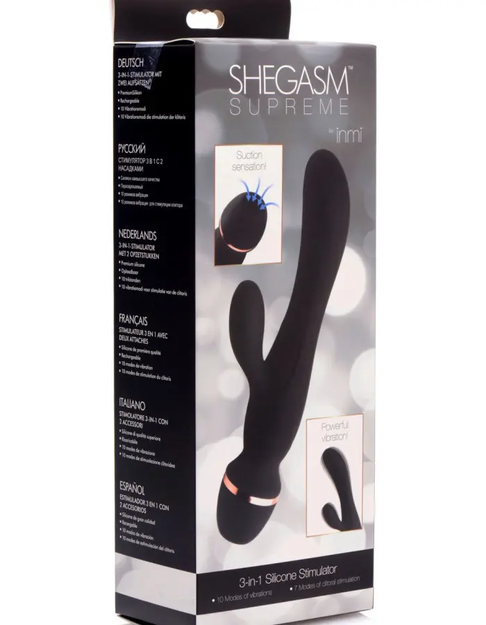 Shegasm Supreme 3 in 1 Silicone Suction Rabbit Vibe