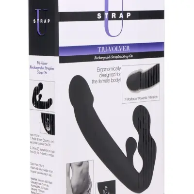 Tri-Volver Rechargeable Strapless Strap On