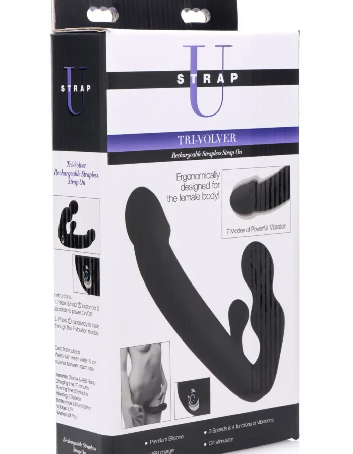 Tri-Volver Rechargeable Strapless Strap On
