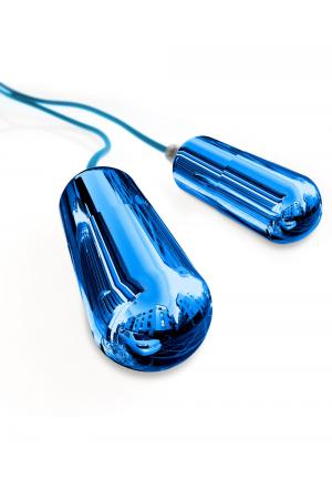 Dual Vibrating Penis Sleeve - Blue and Clear