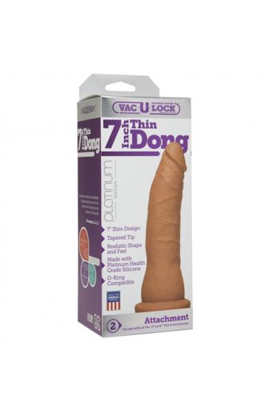 Vac-U-Lock Platinum Edition 7-Inch Thing Dong  - Brown