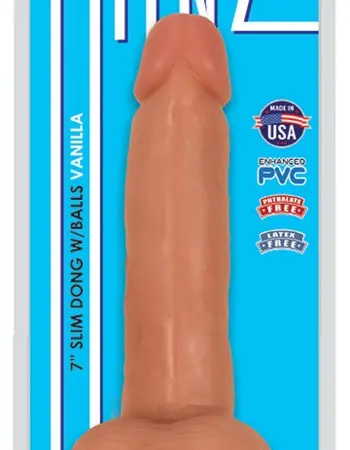 7 Inch Slim Dong With Balls - Vanilla