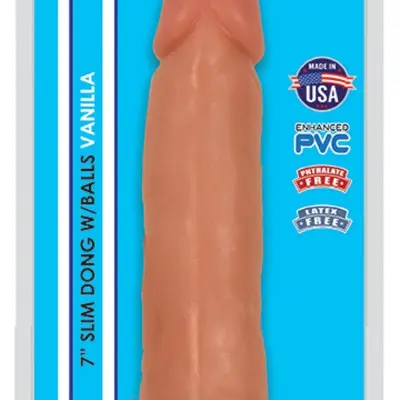 7 Inch Slim Dong With Balls - Vanilla
