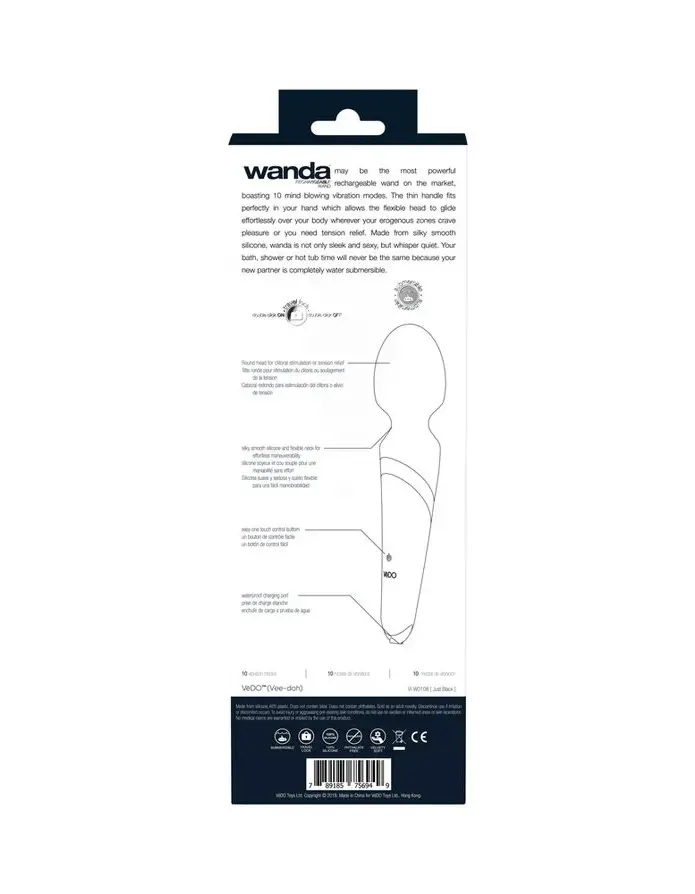 Wanda Rechargeable Wand - Just Black