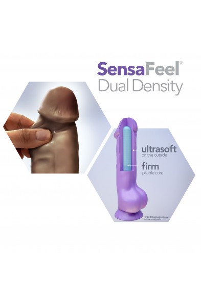 Au Natural - 9 Inch Dildo With Suction Cup -  Chocolate