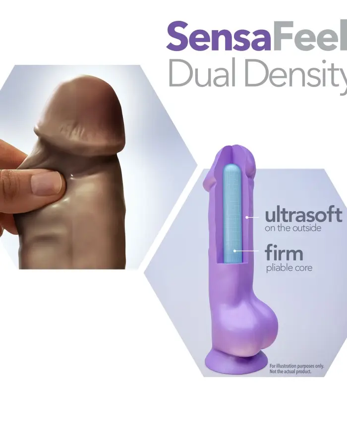 Au Natural - 9 Inch Dildo With Suction Cup - Chocolate