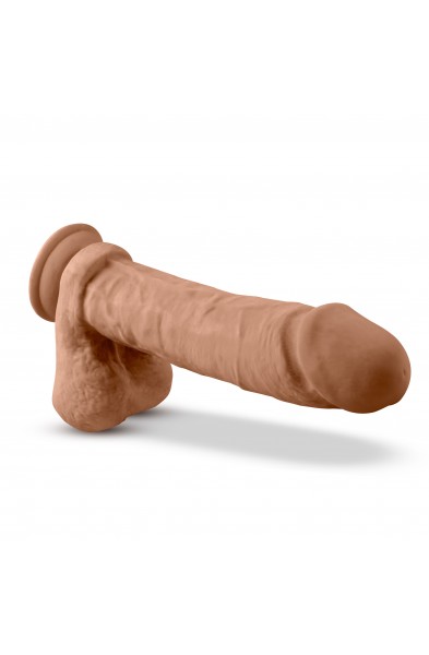 Au Natural - 9 Inch Dildo With Suction Cup -  Mocha