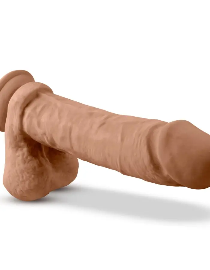 Au Natural - 9 Inch Dildo With Suction Cup - Mocha