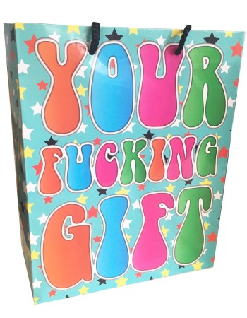 Your Fucking Gift Star Pattern 8x10 Gift Bag