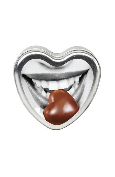 Edible Heart Candle- Chocolate - 4 Oz.