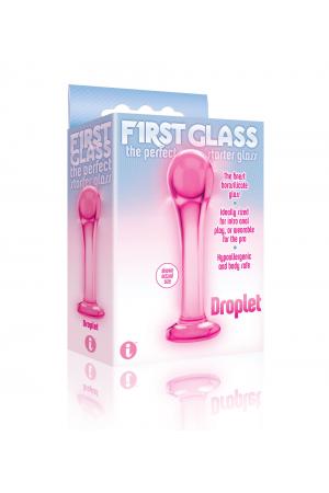 The 9's First Glass Droplet Anal & Pussy Stimulator - Pink