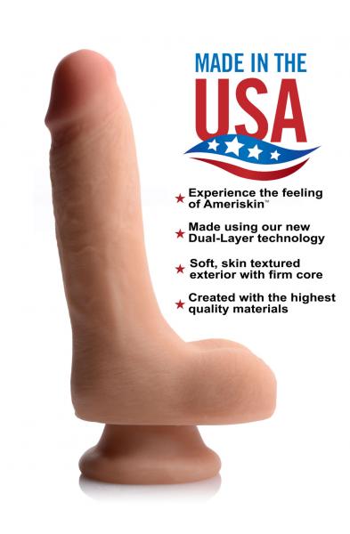 Usa Cocks 7" Ultra Real Dual Layer Dildo - Flesh