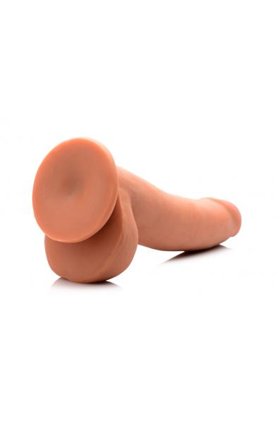 8 Inch Ultra Real Dual Layer Suction Cup Dildo - Medium Tone Skin