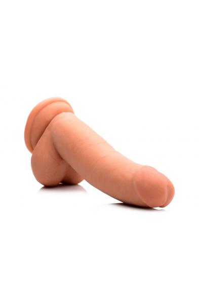 8 Inch Ultra Real Dual Layer Suction Cup Dildo - Medium Tone Skin