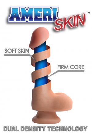 9 Inch Ultra Real Dual Layer Suction Cup Dildo - Medium Tone Skin