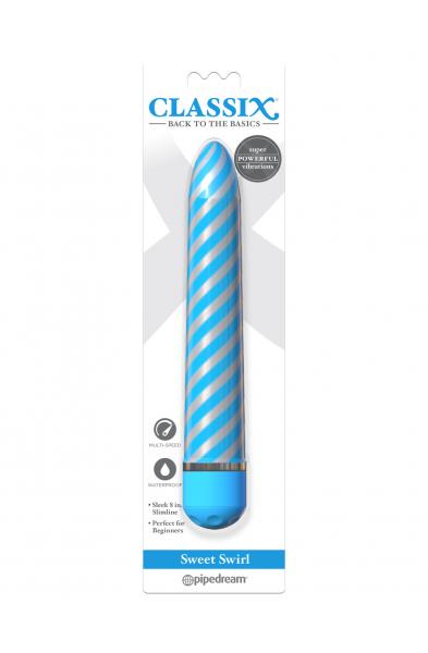 Sweet Swirl Vibrator - Blue