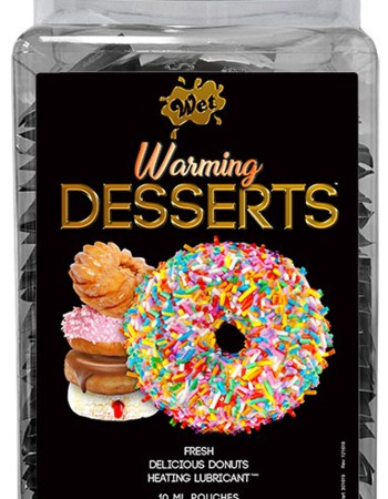 Wet Warming Desserts Fresh Delicious Donuts 10ml Pouch Counter Bowl 144pc Display