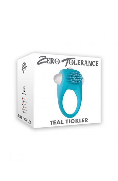 Teal Tickler Silicone Vibe Cockring