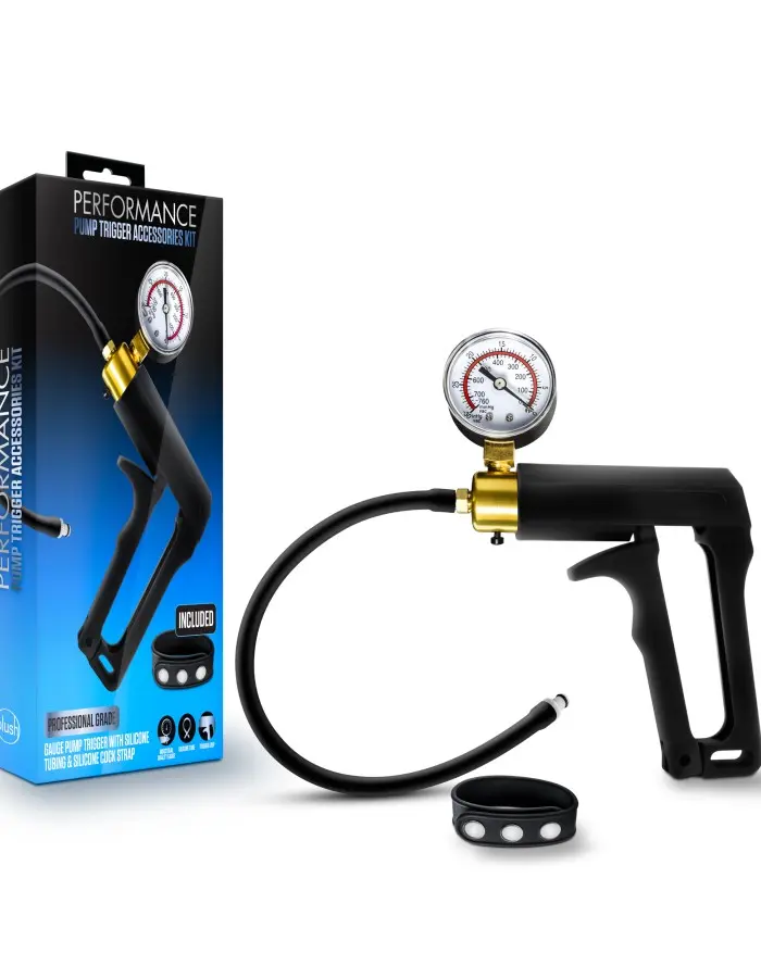 Performance - Gauge Pump Trigger With Silicone  Tubing and Silicone Cock Strap - Black